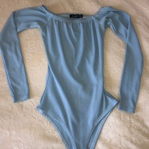Blue bodysuit